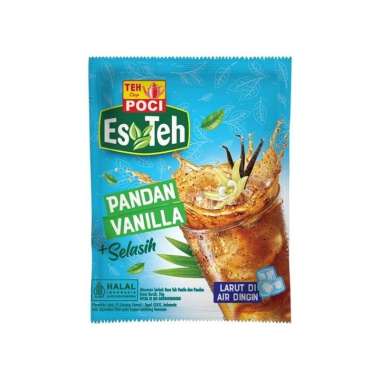 Es teh poci pandan vanilla selasih / teh tarik gula aren isi 5 sachet pandan vanila selasih