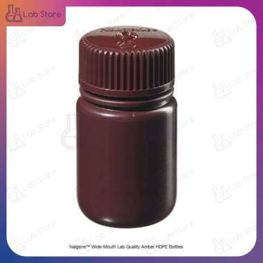 Sample Bottle HDPE 30 ml Amber Wide Mouth Sample Botol Plastik Nalgene