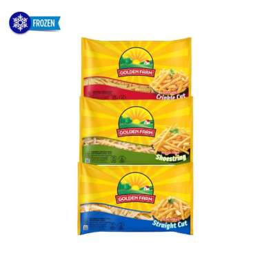 Golden Farm Kentang Goreng Straight Cut french fries Shoestring Crinkle Cut French Fries golden farm