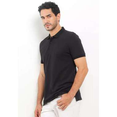 Giordano Men's Cotton Lycra Polo Signature Black [0101411801] S