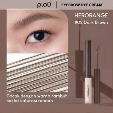HERORANGE Natural Brow Mascara Browcara Eyebrow Dye Cream Pewarna Alis Waterproof Pigmented Long Las