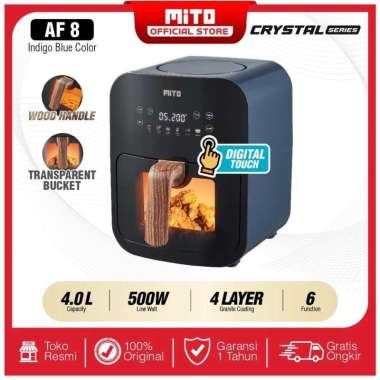 Mitochiba Air Fryer 4 Liter Crystal Series Original AF8 Blue