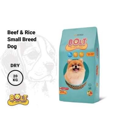Dry Dog Food BOLT Dog 20 Kg SMALL BREED - BEEF & RICE ~ GOJEK / INSTANT ONLY !!!