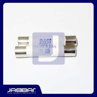 R058 500V 3.15A FUSE CERAMICS (L= 3.1 cm W= 0.6 cm)