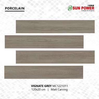 Granit Lantai Matt 120x20 - Vignate Series | Sun Power Ceramics Vignate Grey