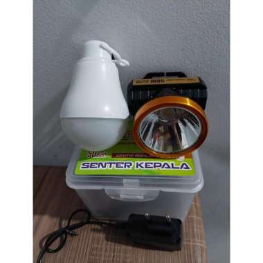 Valescom Senter Kepala 50W VL-50S 50 Watt Cahaya Putih / Kuning Rechargeable Cas Ulang + GRATIS Bohl