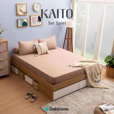 Dekoruma KAITO Caramel Brown Set Sprei Microtex King 180x200x30