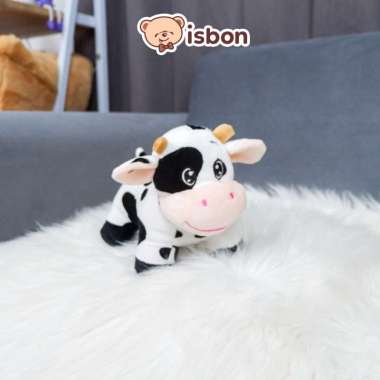 ISTANA BONEKA Sapi Mini S Hitam Coklat Cow Mow Mainan Anak Lucu Lembut Bahan Halus Hadiah Spesial Sa