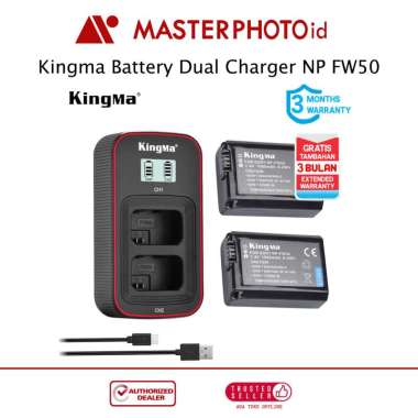 Kingma Battery Dual Charger FW-50 Sony Baterai LCD BM058 Quick FW50