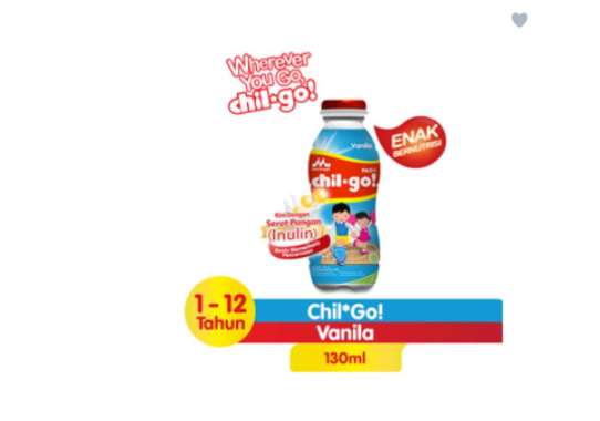 MORINAGA MINUMAN SUSU STERIL CHIL GO VANILLA BTL 140mL COKLAT