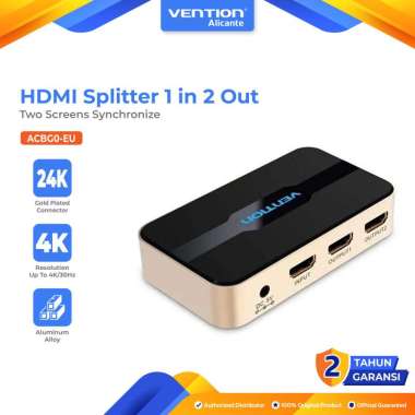 Vention HDMI Splitter 1 in 2 Out Full HD 3D 4K HDMI with Power Port - ACBG0-EU