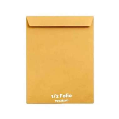 Amplop 1/2 Folio Coklat Setengah Folio Envelope Isi 100 Pcs