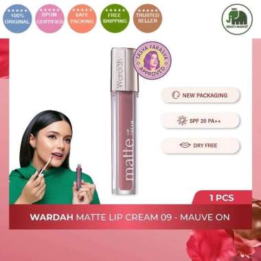 ֍SM֎ WARDAH Exclusive Matte Lip Cream Original BPOM #09 Mauve On