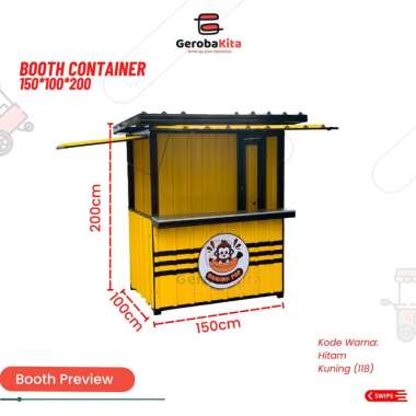 Booth Container 150x100x200 Custom Lantai