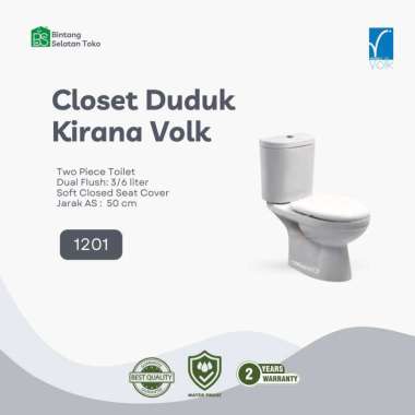 Closet Duduk Volk / Kirana 1201 / Two Piece Toilet