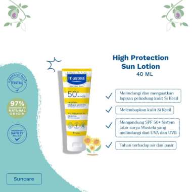 Mustela High Protection Sun Lotion 40 ml - Sunscreen Bayi dan Keluarga