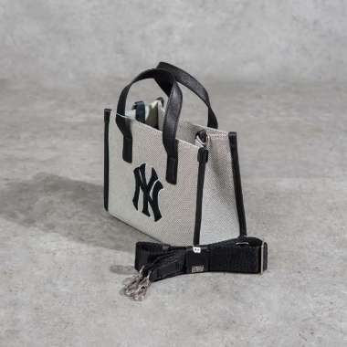 Tas MLB NY BLACK LIGHT GREY TOTE BAG WITH LONG STRAP 100% ORIGINAL 22X18X10CM