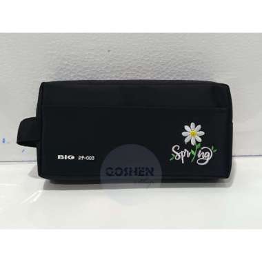 Tepak Pensil Kain BIG PF-003 Spring Sleting Bordir Bunga Hitam