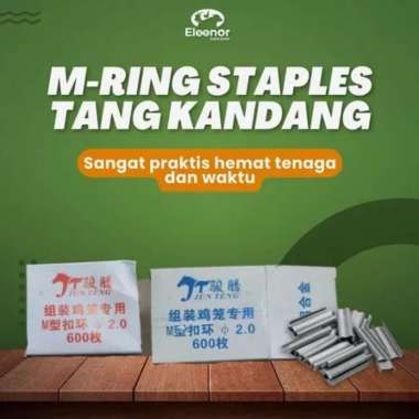 M Ring C Ring Isi Staples Tang Pengikat Kandang Ayam Puyuh Kelinci 1Box Biru