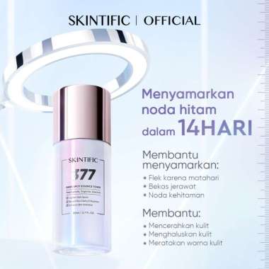 [New Launch] SKINTIFIC - 377 Dark Spot Essence Toner 80ml | Flek Hitam Brightening Whitening 6-In-1 
