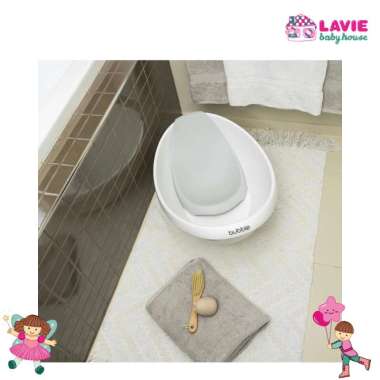 Bubble Baby Bath with Newborn Support Insert & Plug / Shnuggle Style Bak Mandi Bayi (WHITE) - Lavie