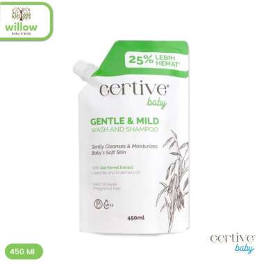 Perawatan Bayi - Certive Gentle & Mild Wash & Shampoo Refill 450Ml Lavender+Rosemary