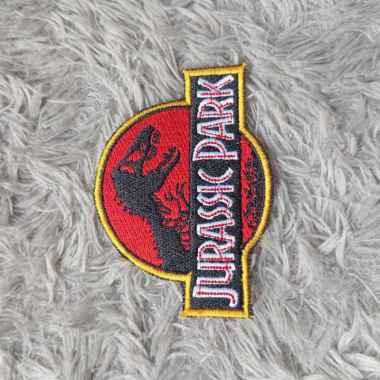 Patch Bordir Anime, Logo bordir nation geo, emblem bordir komputet,pat JURASSIK