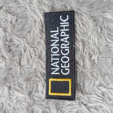 Patch Bordir Anime, Logo bordir nation geo, emblem bordir komputet,pat Geografic 4x10