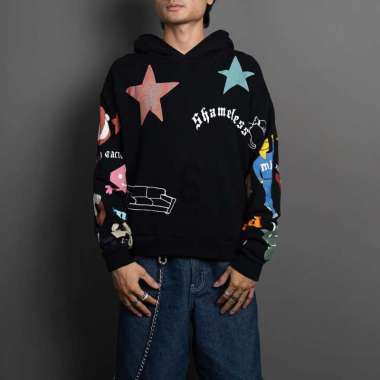 CACTUS PLANT FLEA MARKET x MARC JACOBS Hoodie Tattoo Pullover Black ( 100% Authentic ) S