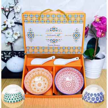 Hampers Idulfitri Eid / Japanese Set Piring Mangkuk Peralatan Makan / Mangkuk Piring Set / Mangkuk P