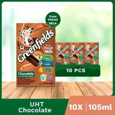 105ml Greenfields Susu UHT Fresh Milk 1 dus isi 40 pcs / per 10 pcs ( DS Bgr ) Kartonan Chocolate