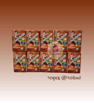 105ml Greenfields Susu UHT Fresh Milk 1 dus isi 40 pcs / per 10 pcs ( DS Bgr ) 10pcs Chocolate