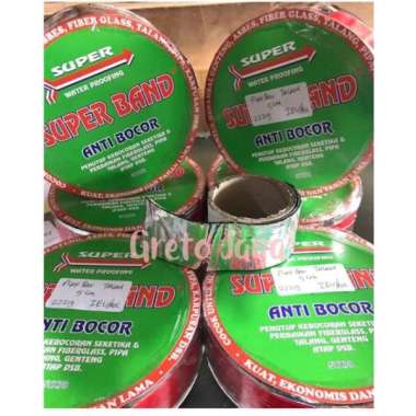 ( 1 Meter ) Plakban 5cm Lakban Tambal Talang Asbes Atap Genteng Canopy Pipa AC Tandon Air Super Band