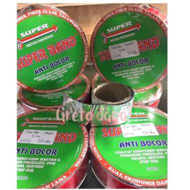 ( 1 Rol - 5cm ) Plakban Lakban Tambal Talang Asbes Atap Genteng Canopy Kanopi Pipa Tandon Super Band