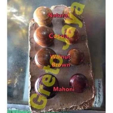 ( Kecil ) Knop Kayu Bulat Handel Tarikan Pegangan Pegangan Laci Knob Handle Coklat Mahoni