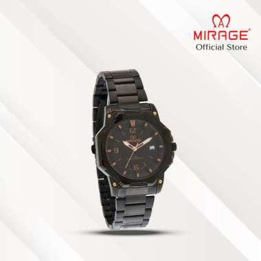 Mirage Jam Tangan Pria Analog 8817 M Full Black Original Stainless