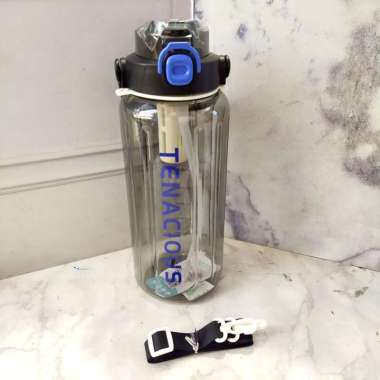 BOTOL MINUM 8045 2000ml ADA SEDOTAN BISA DITENTENG Hitam tali