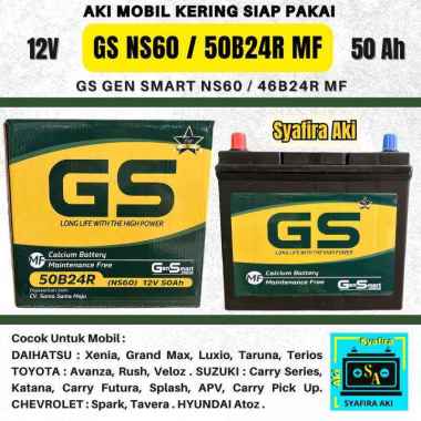 Aki Mobil Toyota Avanza Rush Terios GS MF NS60 Aki Kering 12V GEN SMART