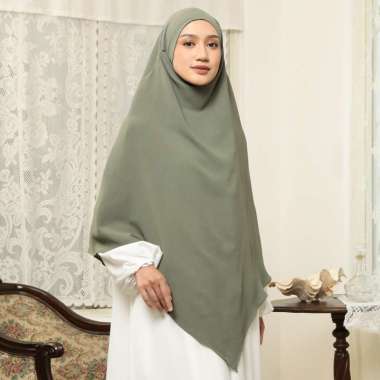Lozy Hijab - Nadira French Khimar (Jilbab Syari Khimar Haji dan Umrah Bahan Crinkle Airflow Premium)