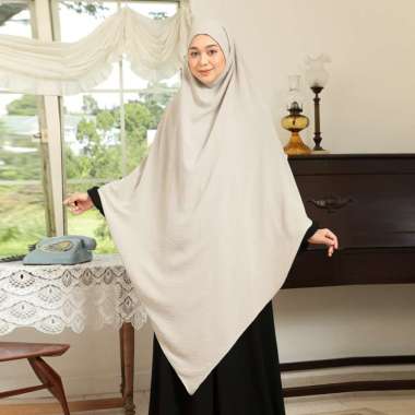 Lozy Hijab - Nadira French Khimar (Jilbab Syari Khimar Haji dan Umrah Bahan Crinkle Airflow Premium)