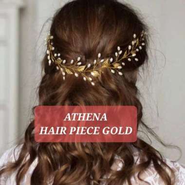 ATHENA HAIRPIECE GOLD AKSESORI SRAMBUT MAHKOTA FASHION IMPORT SANGGUL
