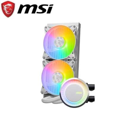 MSI MAG Coreliquid E240 AIO Liquid Cooler 240 Black White | Water cooling | CPU Cooler Putih