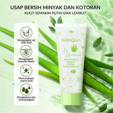 BIOAQUA Facial Exfoliating Gel Scrub Wajah Niacinamide Brightening 100g PEACH | ALOE BA Aloe Exfo Ge