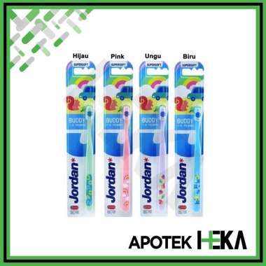 Sikat Gigi Jordan Kids Buddy - Sikat Gigi Anak 1 - 4 Tahun