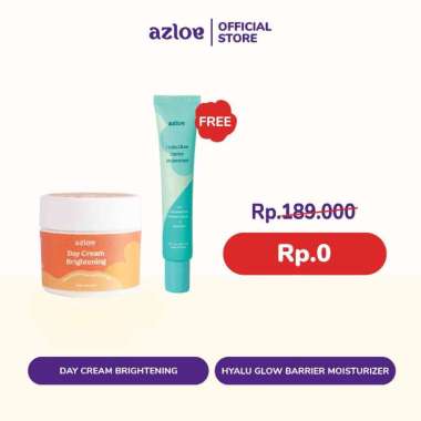 Day Cream Brightening + Moisturizer untuk memperbaiki skinbarrier [SPECIAL BUNDLING AZLOE]