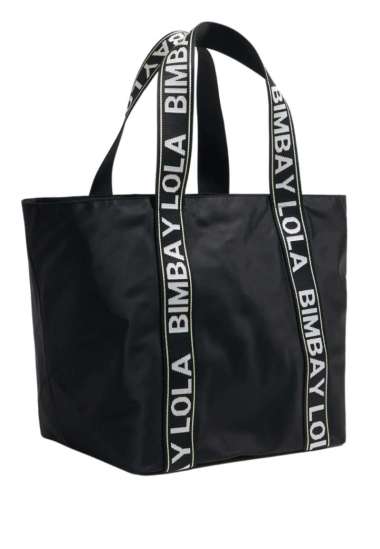 Black Nylon Maxi Shopper Bag