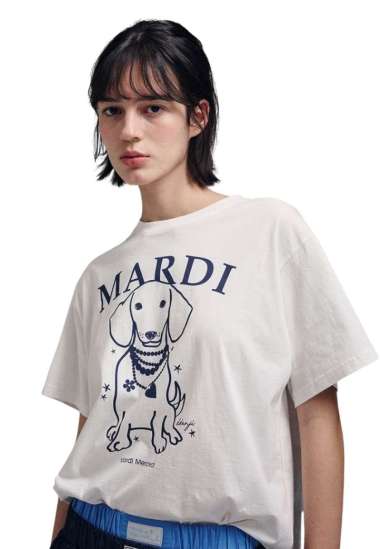 Tshirt Swing The Tail Ddanji Pearl Necklace - Ivory Navy