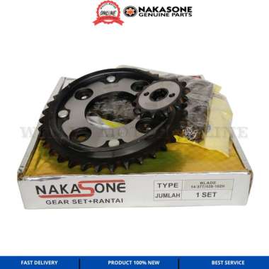 Gear set Gir set Blade 110 Revo Absolute SET 37T-14T 428-102H NAKASONE Gear set blade lama revo abs
