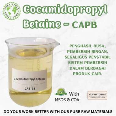 Cocamidopropyl Betaine CAPB 500gr Agen Penghasil Busa / Pembersih Ringan Cosmetic Grade