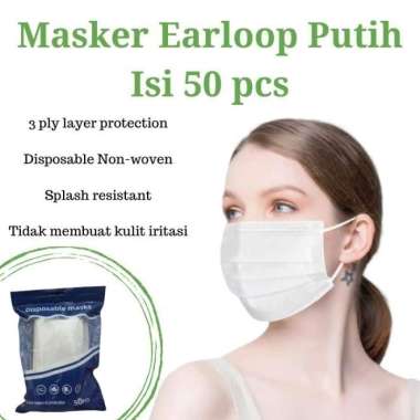 Macam Jenis Masker Mulut Earloop Headloop Duckbill Kf94 KN95 3D Dewasa Anak Earloop Putih